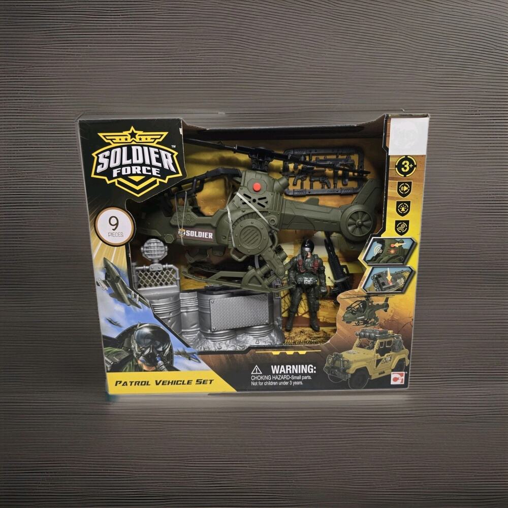 Soldier Force Patrol Vehicle Set Helicopter Chap Mei ACTION FIGURES New Sealed